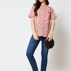 women cotton shirt pink