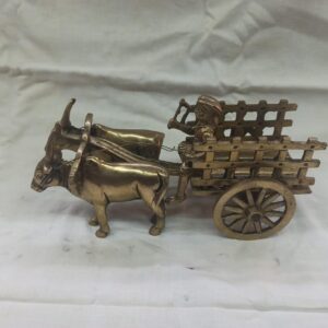Rajasthani Bullock Cart -Exquisite Handcrafted Brass Statue for Home Decor & Vastu