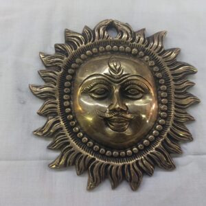 Sun-Without Mustach-Wall Hanging -Exquisite Handcrafted Brass Statue for Home Decor & Vastu