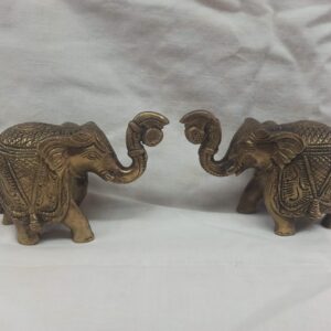 Elephant Pair-Exquisite Handcrafted Brass Statue for Home Decor & Vastu