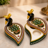 Handcrafted Marble Peacock Roli Chawal Tilak Chopra – Decorative Kumkum Sindoor Box for Pooja & Gifting (Various Designs)