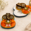 Handcrafted Marble Peacock Roli Chawal Tilak Chopra – Decorative Kumkum Sindoor Box for Pooja & Gifting (Various Designs) (Copy)